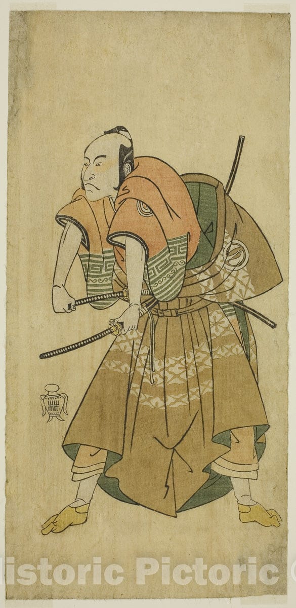 Art Print : Shuen Soga Omugaeshi v1, Katsukawa Shunsho, c 1767, Vintage Wall Decor :