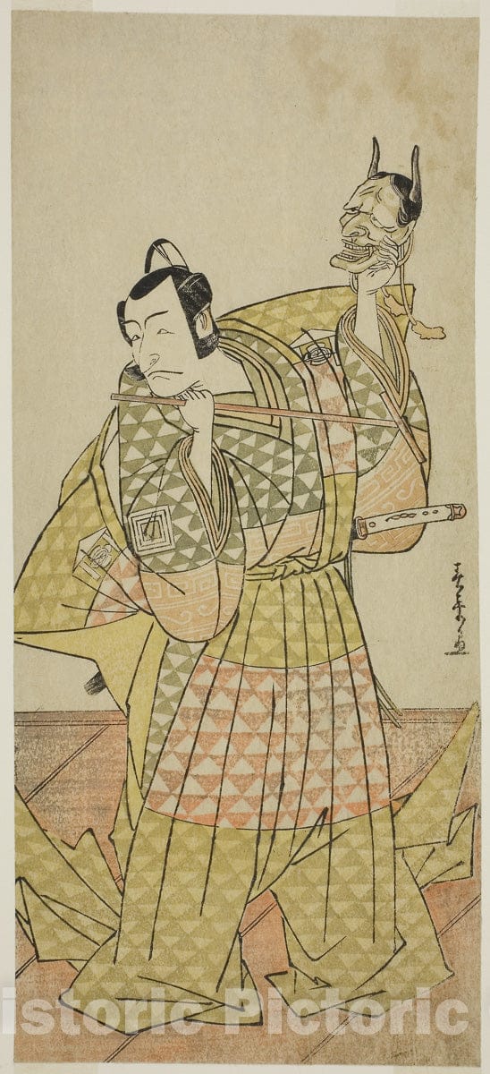 Art Print : Kaido Ichi Yawaragi Soga v2, Katsukawa Shunsho, c 1770, Vintage Wall Decor :