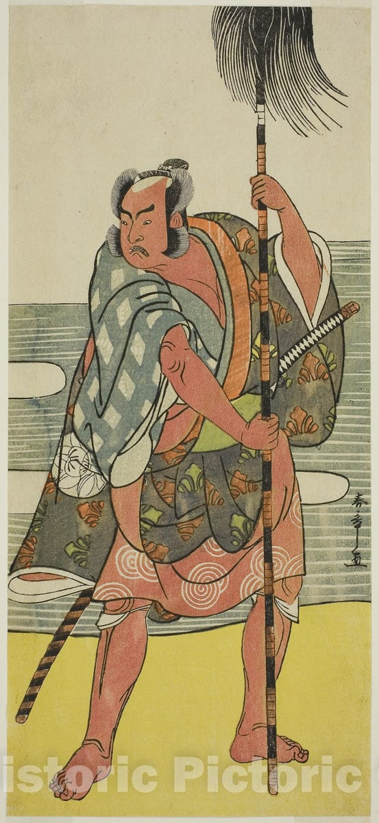Art Print : Mukashi Otoko Yuki no Hinagata v4, Katsukawa Shunsho, c 1775, Vintage Wall Decor :