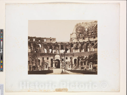 Photo Print : Pietro Dovizielli - Interno del Colosseo : Vintage Wall Art