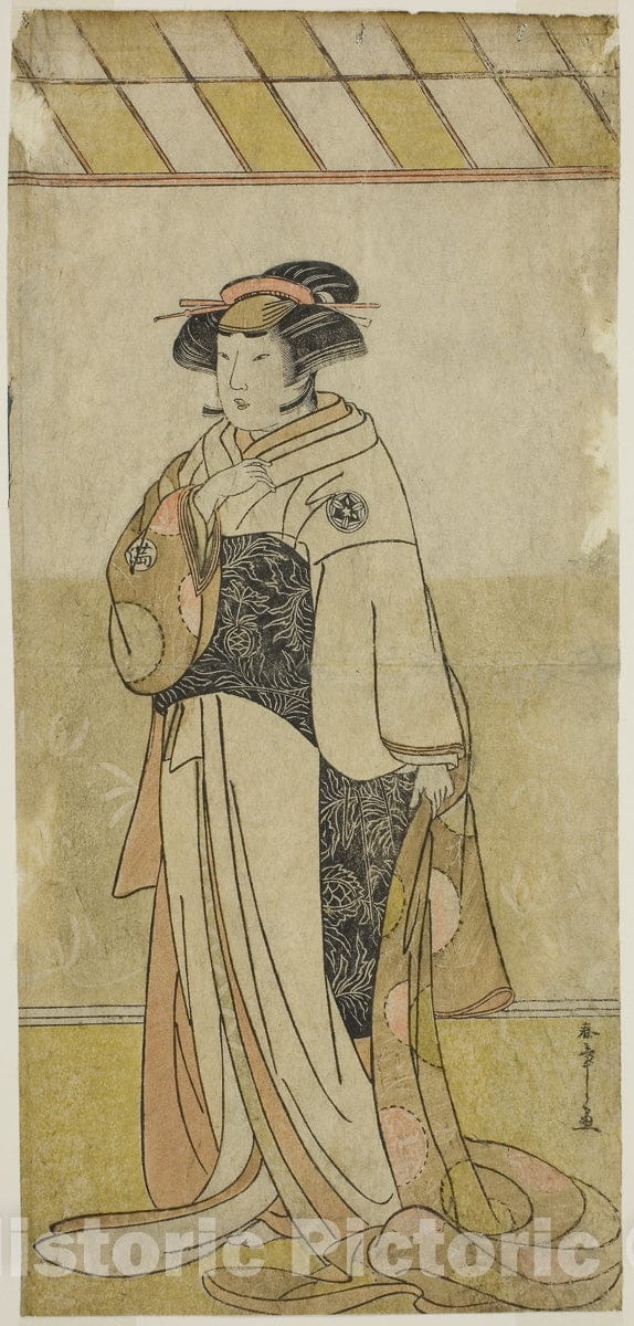 Art Print : Hatsumombi Kuruwa Soga v5, Katsukawa Shunsho, c 1768, Vintage Wall Decor :