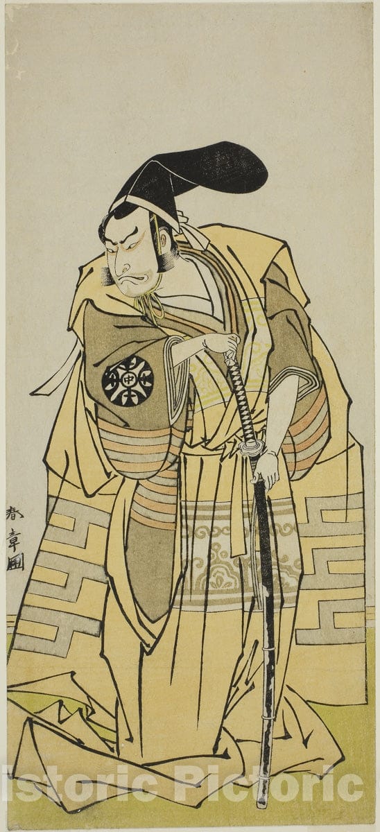 Art Print : Iro Moyo Aoyagi Soga v1, Katsukawa Shunsho, c 1765, Vintage Wall Decor :