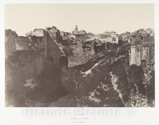 Photo Print : Auguste Salzmann - Jérusalem, Enceinte du Temple, Piscine probatique, 1 : Vintage Wall Art