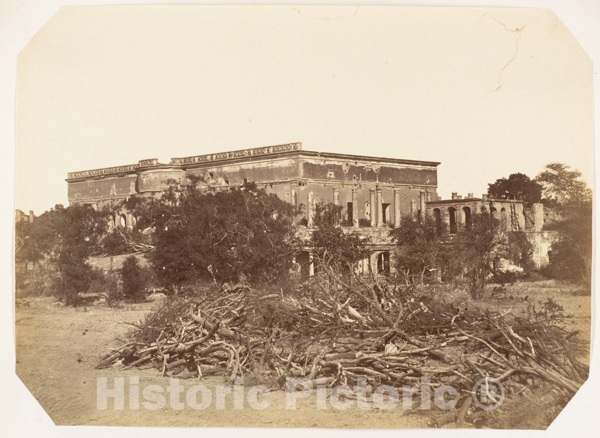 Photo Print : Jean Baptiste Oscar Mallitte - Metcalfe House, Delhi : Vintage Wall Art