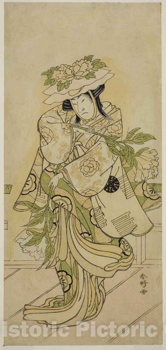 Art Print : Aioi Jishi, Katsukawa Shunko I, c 1790, Vintage Wall Decor :
