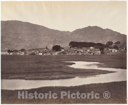 Photo Print : John Thomson - Village, River Min : Vintage Wall Art