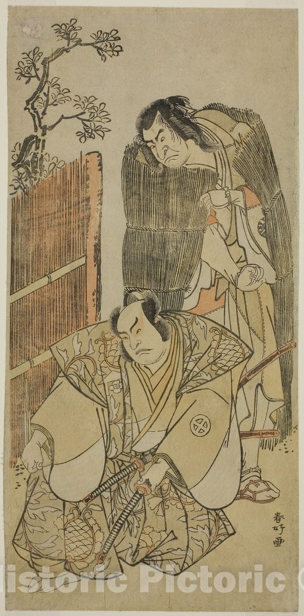 Art Print : Kotobuki Banzei Soga v4, Katsukawa Shunko I, c 1790, Vintage Wall Decor :