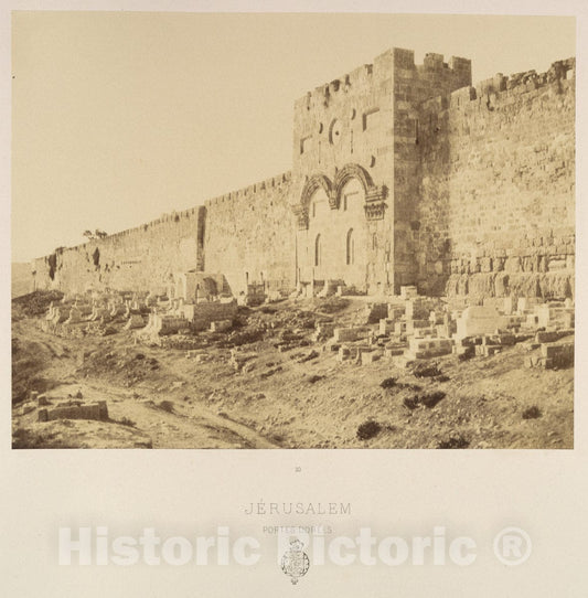 Photo Print : Louis de Clercq - Jérusalem. Portes Dorées : Vintage Wall Art