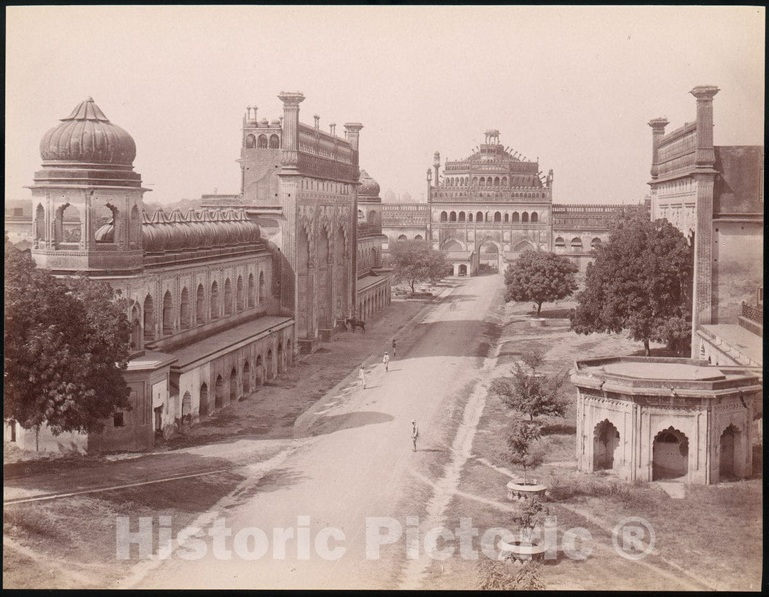 Photo Print : Rumi Darwaza and Gateway of The Bara Imambara (Left) with 'jawab'  : Vintage Wall Art