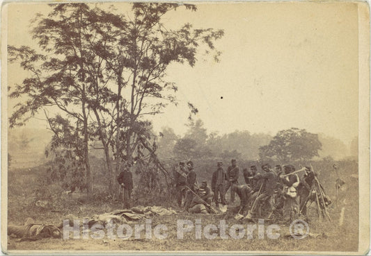 Photo Print : Alexander Gardner - Burying The Dead on The Battlefield of Antietam, September 1862 : Vintage Wall Art