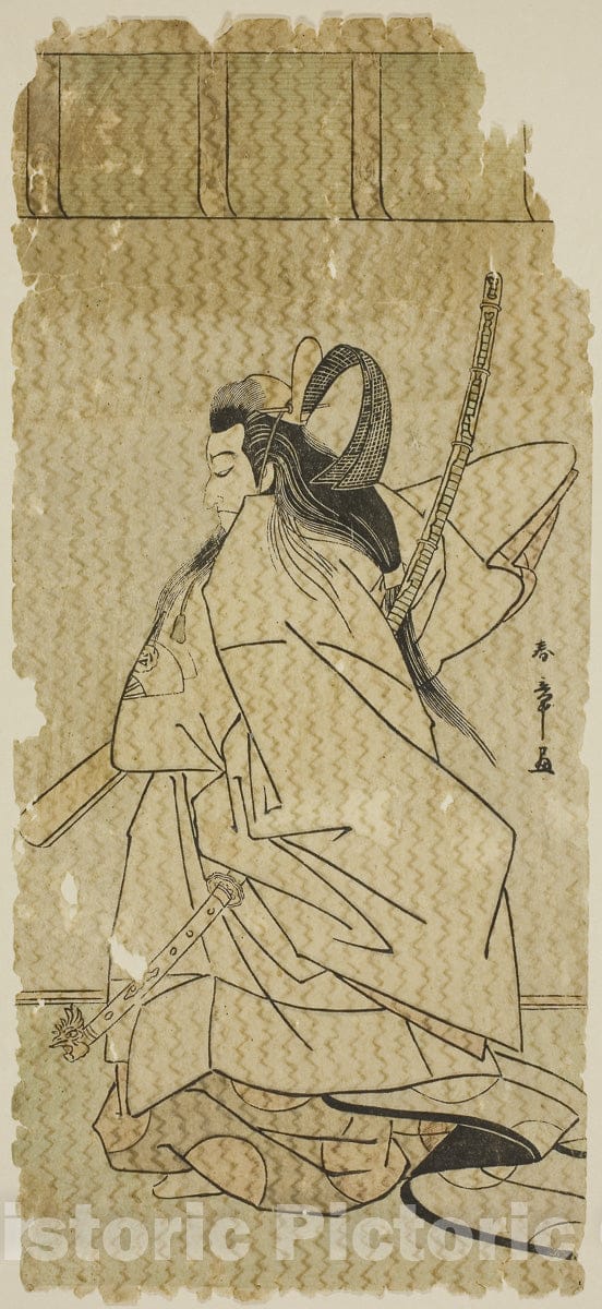 Art Print : Kaeribana Eiyu Taiheiki v4, Katsukawa Shunsho, c 1789, Vintage Wall Decor :