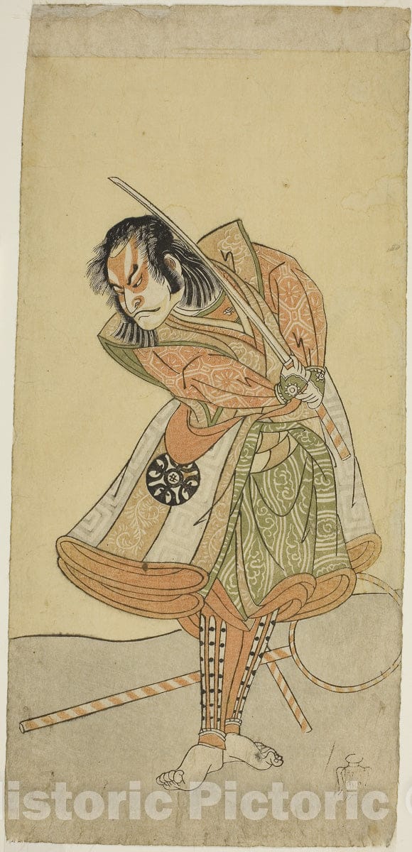 Art Print : Soga Moyo Aigo no Wakamatsu v8, Katsukawa Shunsho, c 1790, Vintage Wall Decor :