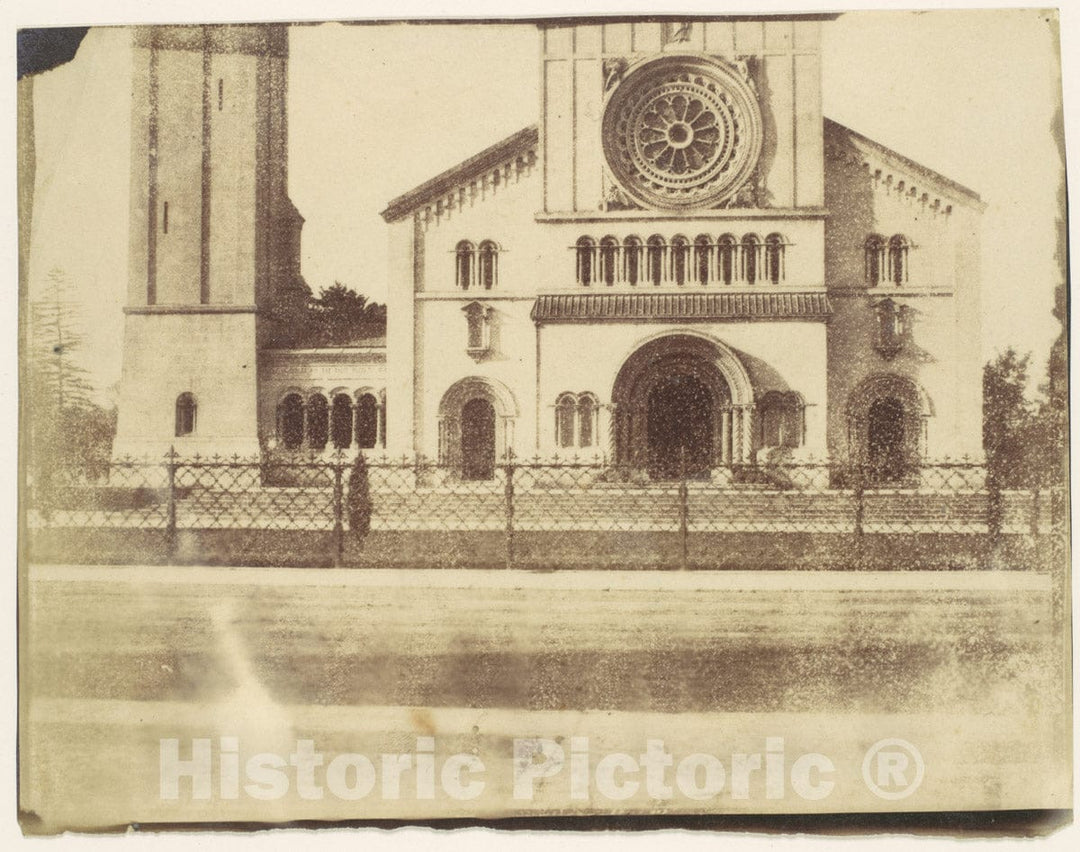 Photo Print : Wilton Church, Facade and Bell Tower 1 : Vintage Wall Art