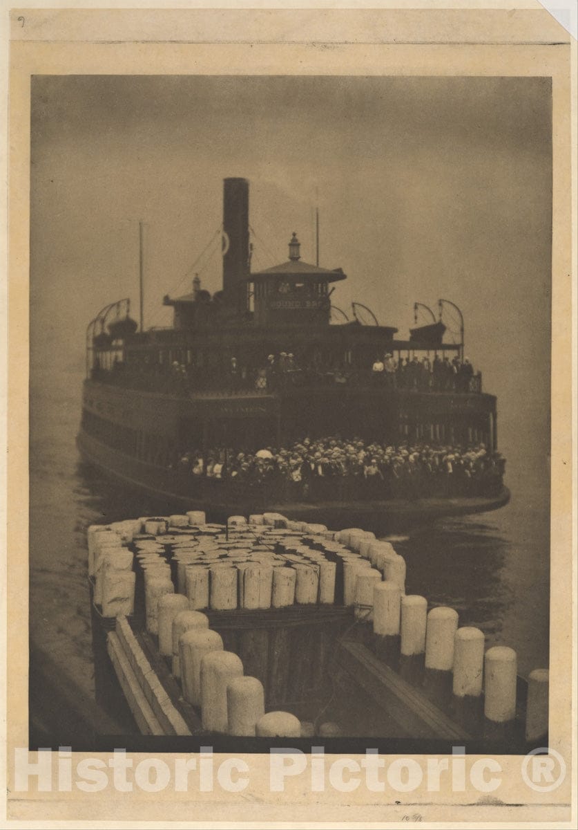 Photo Print : Alfred Stieglitz - After Working Hours - The Ferry Boat : Vintage Wall Art