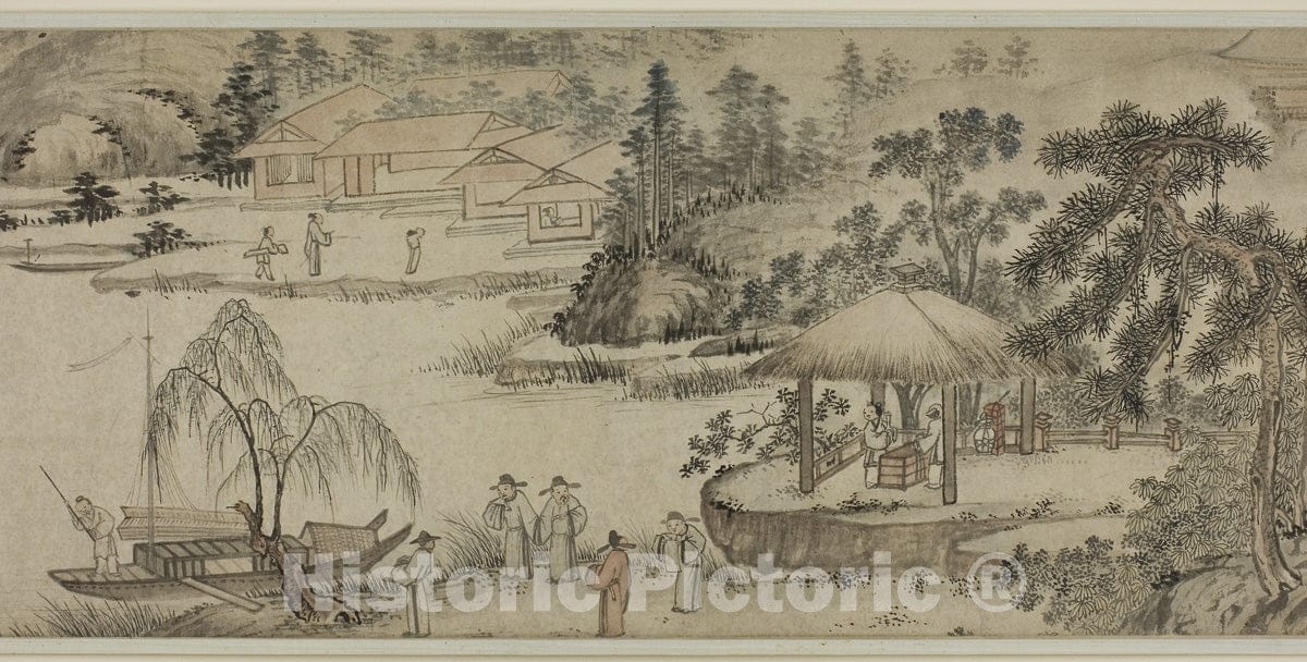 Art Print : Parting at the Eastern Capital, Yao Shou, c 1857, Vintage Wall Decor :