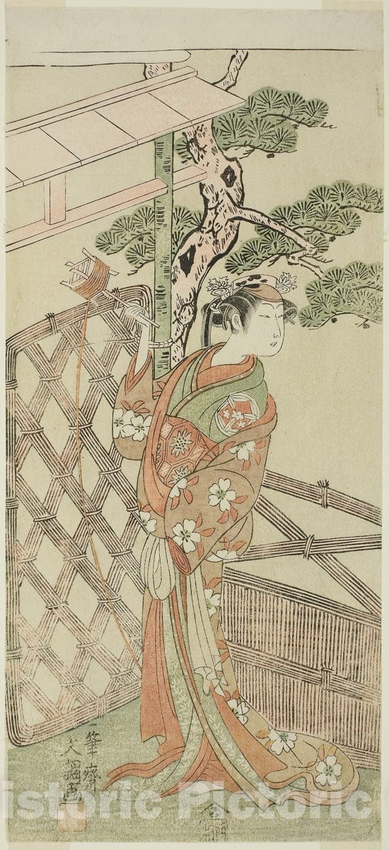 Art Print : Izu-goyomi Shibai no Ganjitsu v4, Ippitsusai Buncho, c 1789, Vintage Wall Decor :