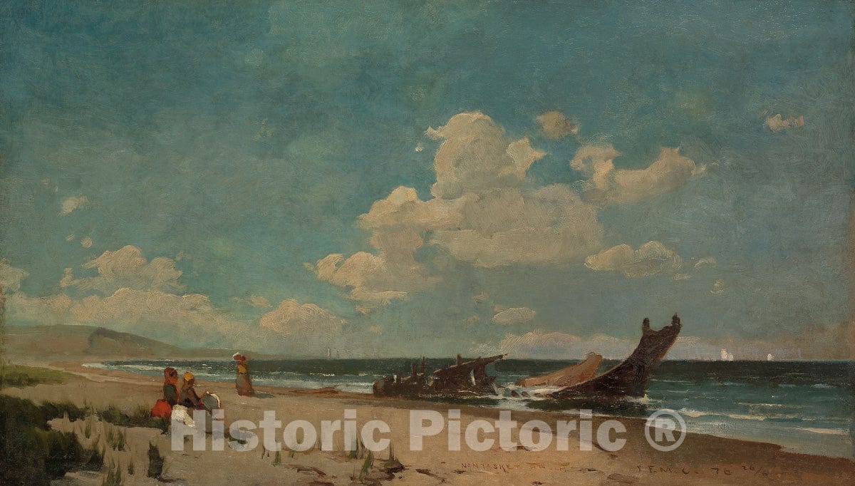 Art Print : Nantasket Beach, Emil Carlsen, c 193, Vintage Wall Decor :