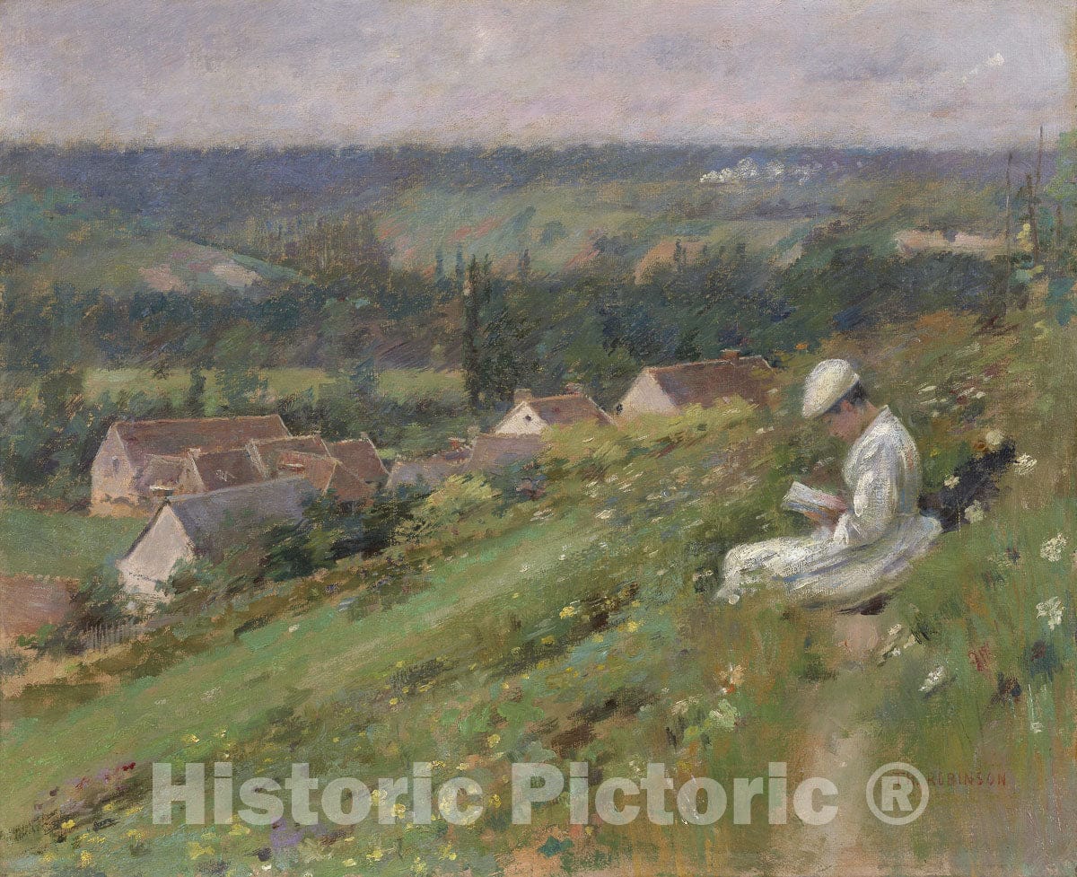 Art Print : The Valley of Arconville, Theodore Robinson, c 1927, Vintage Wall Decor :