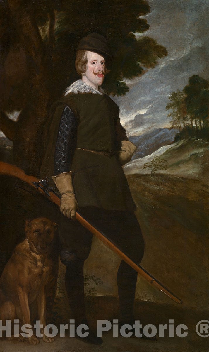 Art Print : Portrait of Philip IV, Studio of Diego Rodriguez de VelÃ¡zquez, c 1891, Vintage Wall Decor :