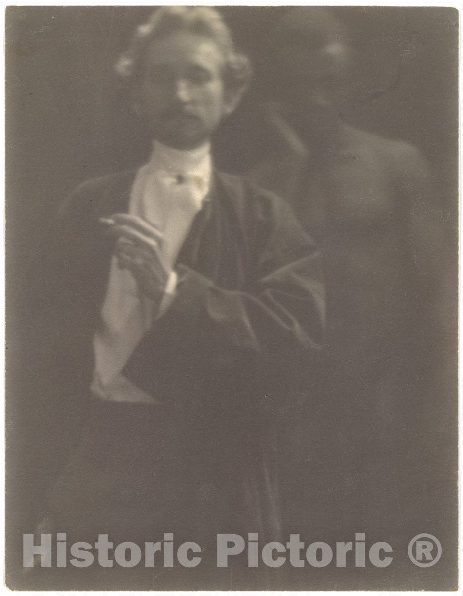 Photo Print : Clarence H. White - Portrait of F. Holland Day with Male Nude : Vintage Wall Art