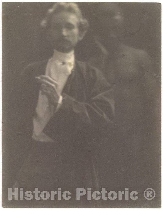 Photo Print : Clarence H. White - Portrait of F. Holland Day with Male Nude : Vintage Wall Art