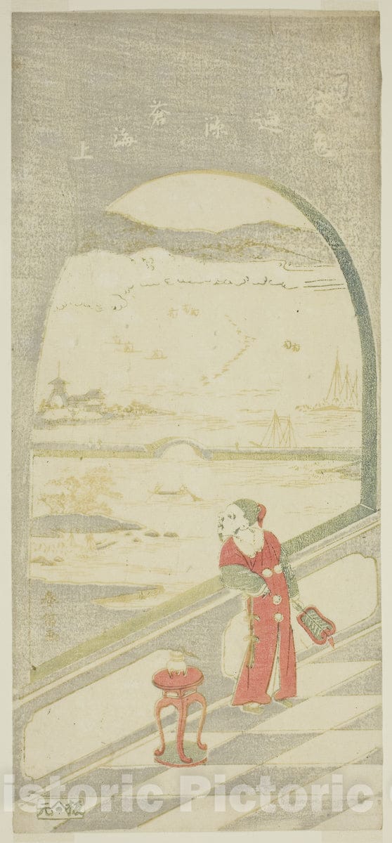 Art Print : Chinese Poet, Suzuki Harunobu, c 1788, Vintage Wall Decor :