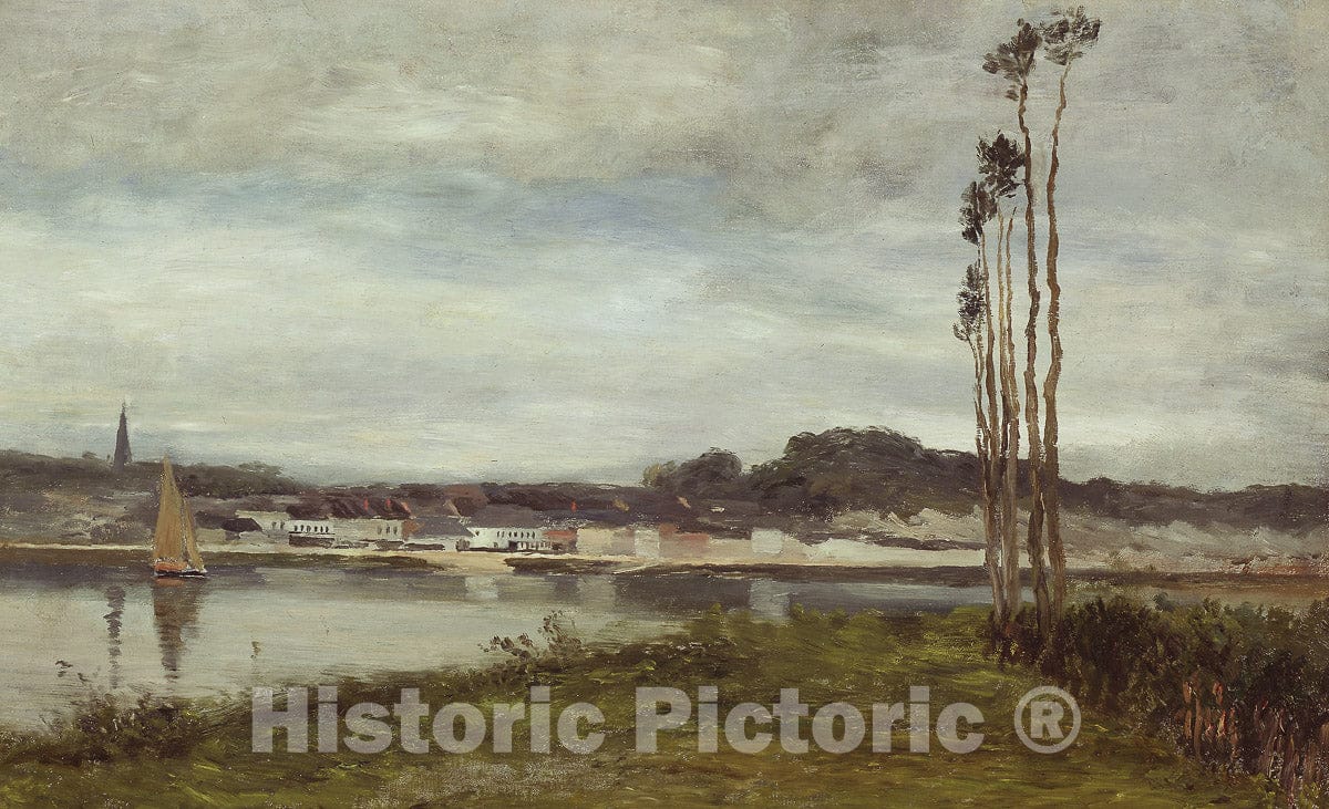 Art Print : On the Seine, Homer Dodge Martin, c 1884, Vintage Wall Decor :