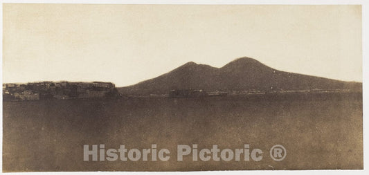Photo Print : Giacomo Caneva - Vesuvius from Mergellina : Vintage Wall Art