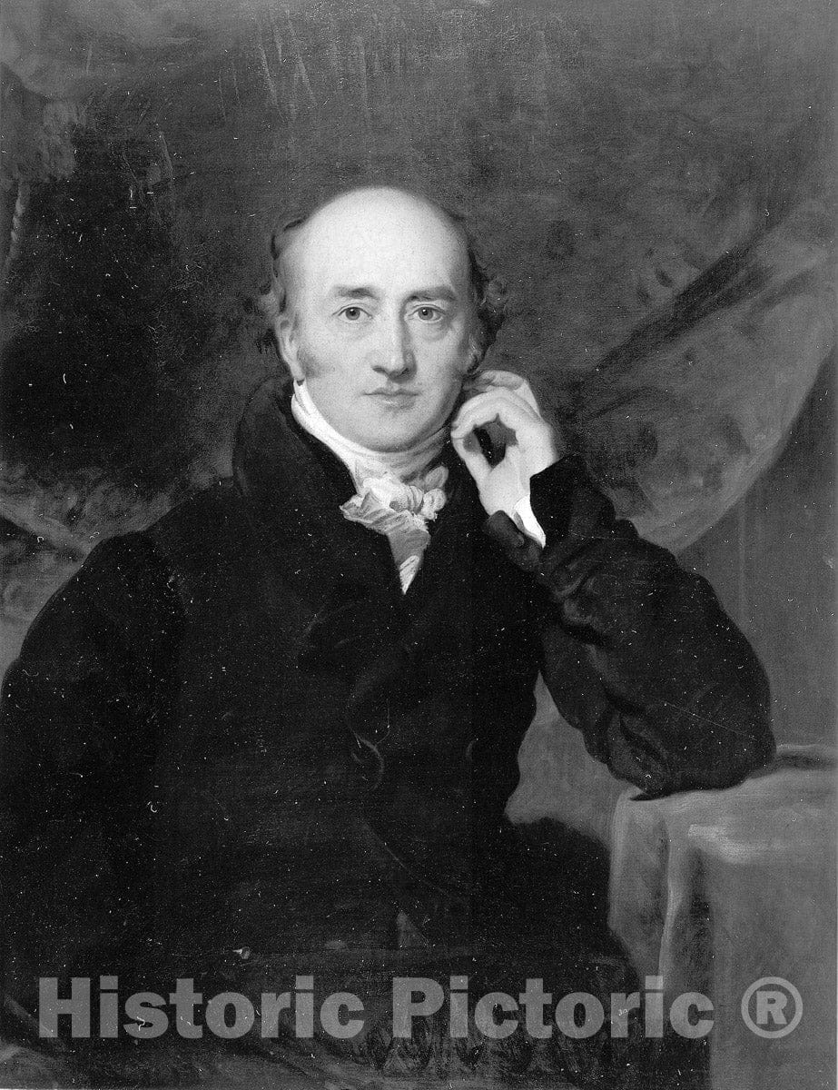 Art Print : Portrait of the Honorable George Canning, M.P., Sir Thomas Lawrence, c 1913, Vintage Wall Decor :
