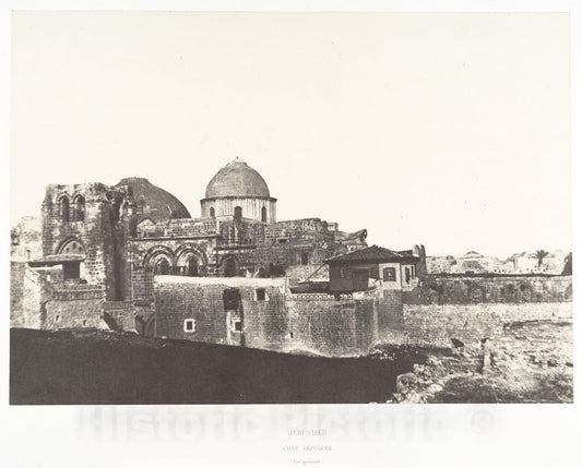 Photo Print : Auguste Salzmann - Jérusalem, Saint-Sépulcre, Vue générale, 1 : Vintage Wall Art