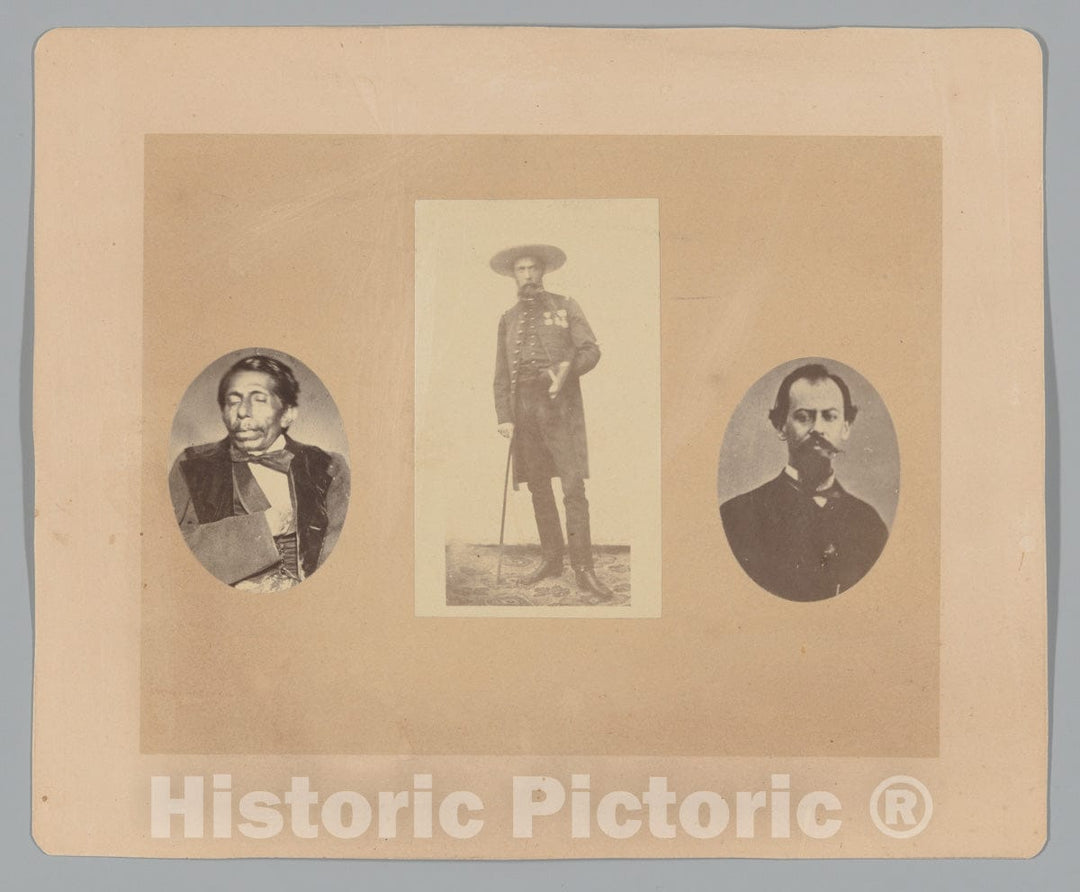 Photo Print : François Aubert - General Tomas Mejia, Emperor Maximilian, General Misamon : Vintage Wall Art