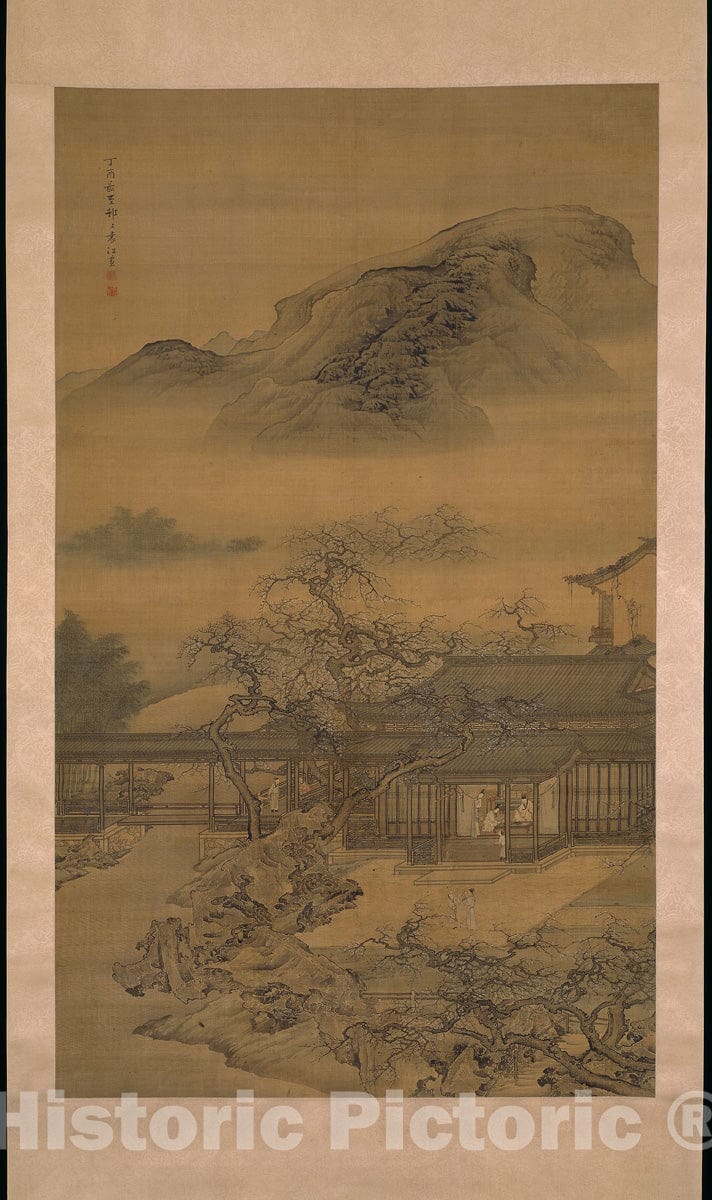 Art Print : Spring Arriving in the Han Palace, Yuan Jiang, c 1201, Vintage Wall Decor :