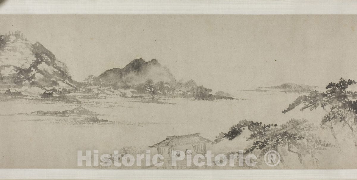 Art Print : Pavilion of Eight Poems, Chen Chun, c 1688, Vintage Wall Decor :