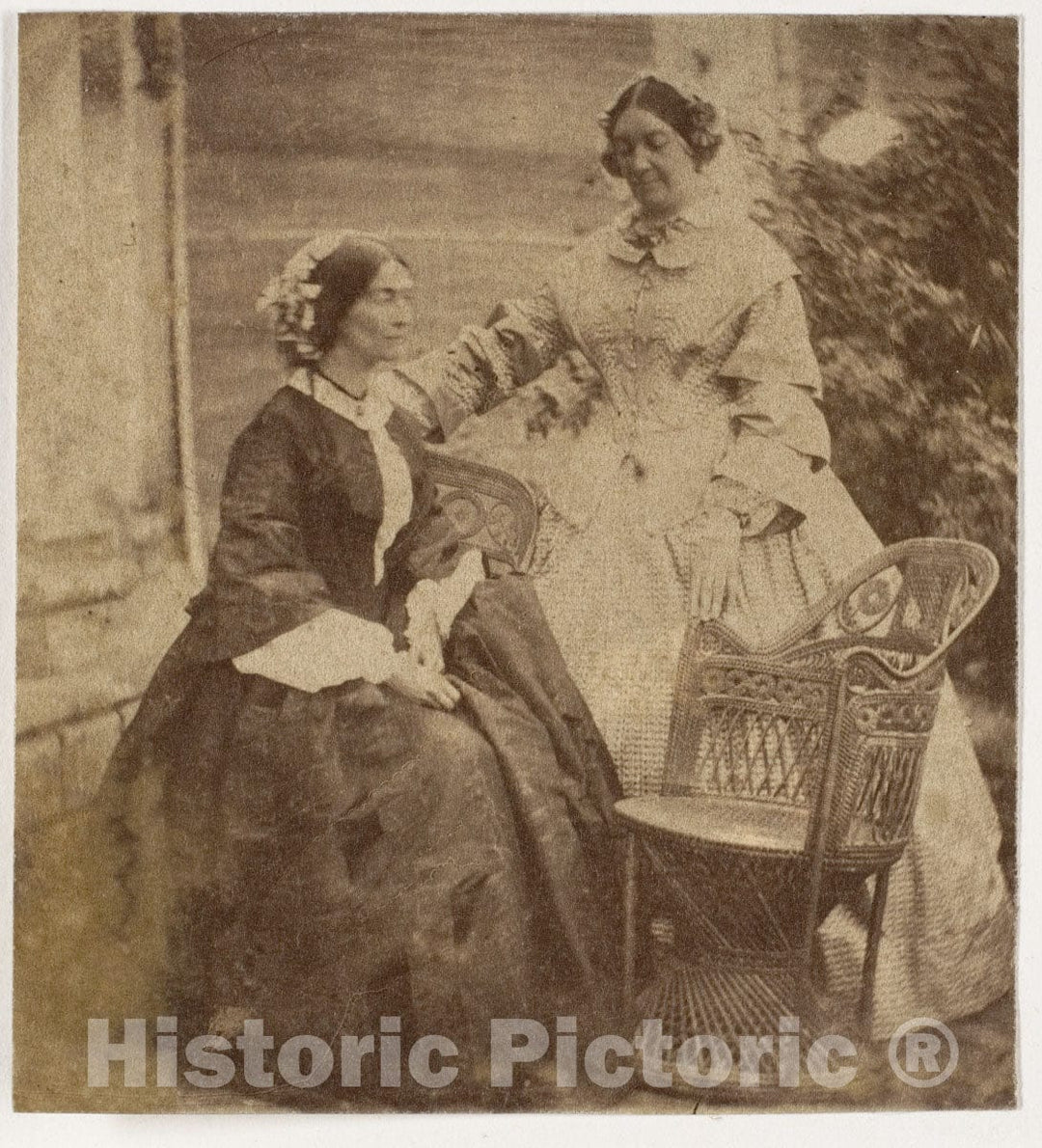 Photo Print : John Constantine Stanley - Countess Canning with Guest, Government House, Allahabad : Vintage Wall Art