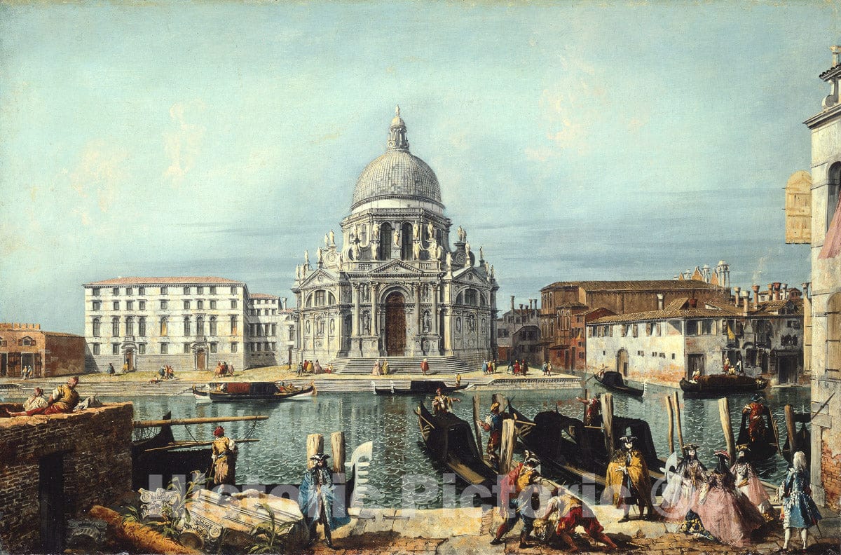 Art Print : The Church of Santa Maria della Salute, Venice, Michele Giovanni Marieschi, c 1741, Vintage Wall Decor :