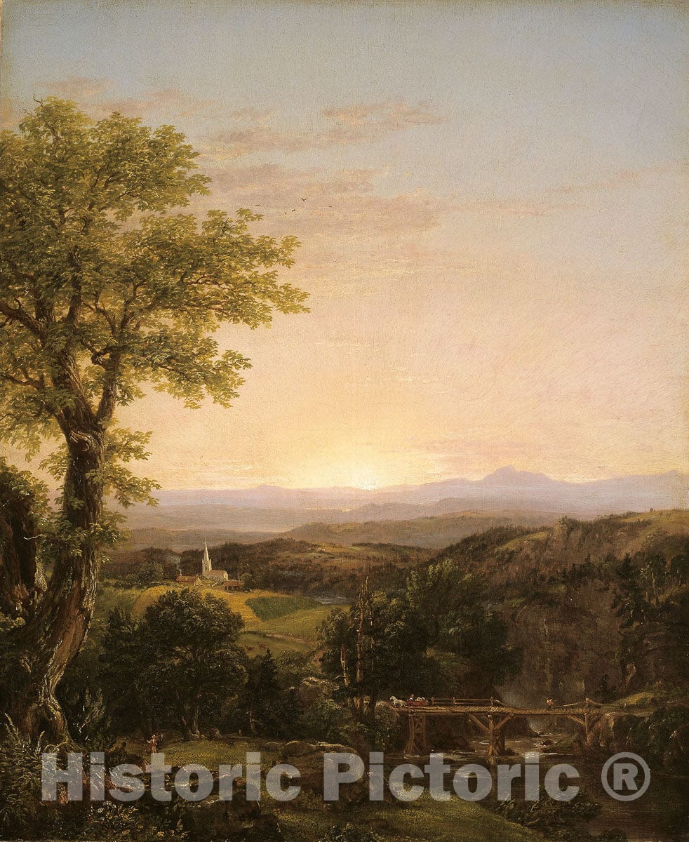 Art Print : New England Scenery, Thomas Cole, 1839, Vintage Wall Decor :