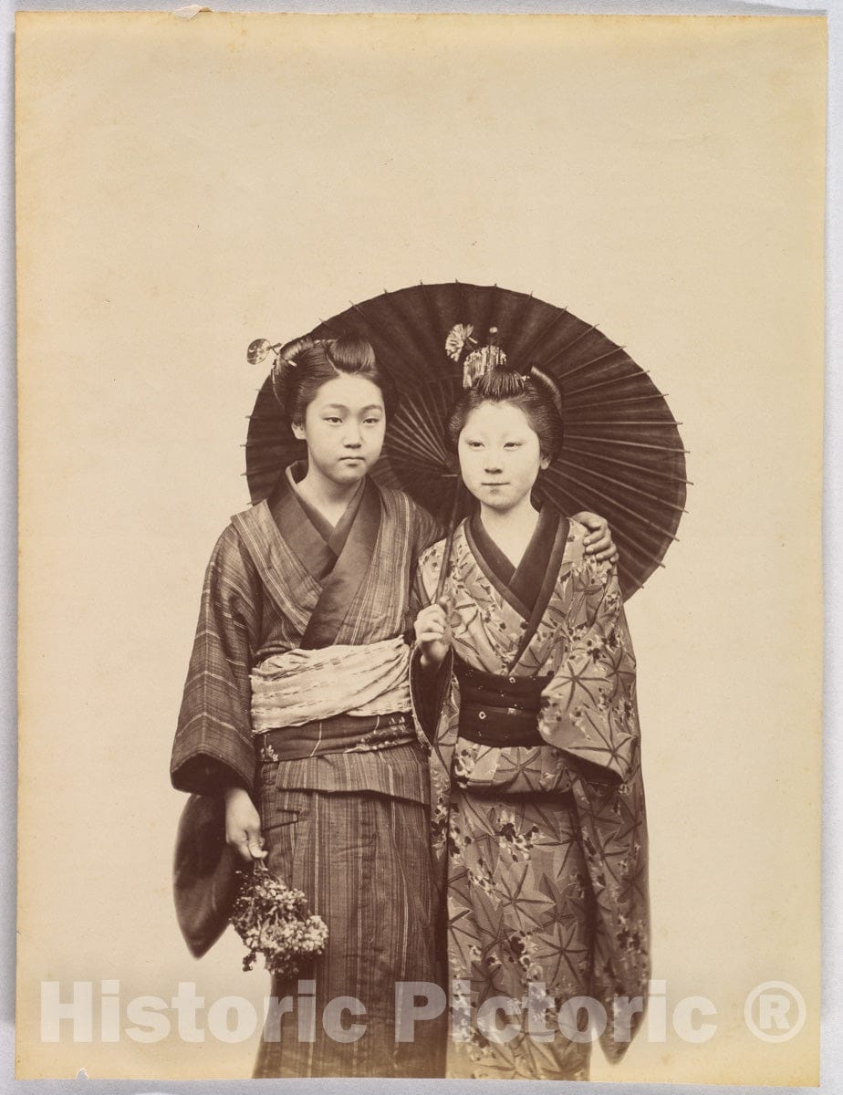 Photo Print : Geisha Girls - Artist Unknown : Vintage Wall Art