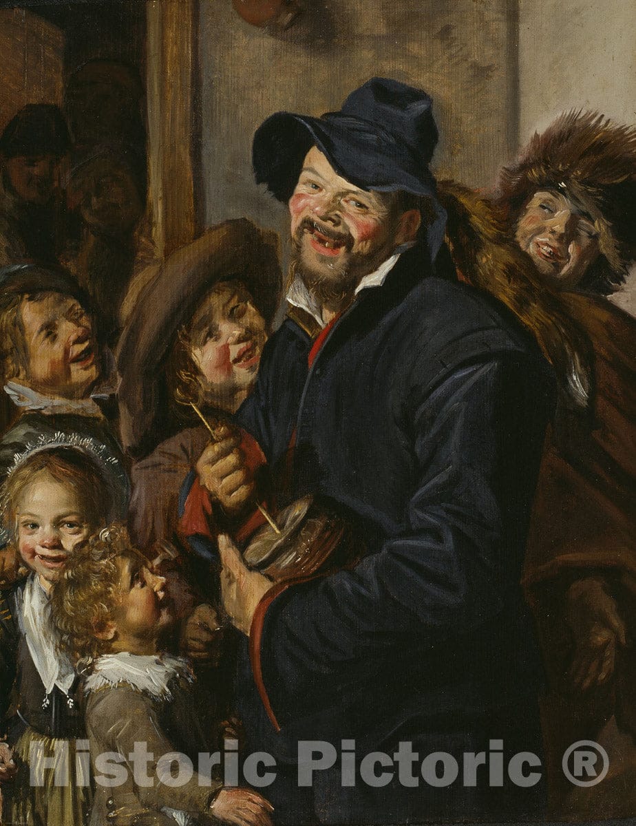 Art Print : The Rommel-Pot Player, Follower of Frans Hals, c 1625, Vintage Wall Decor :