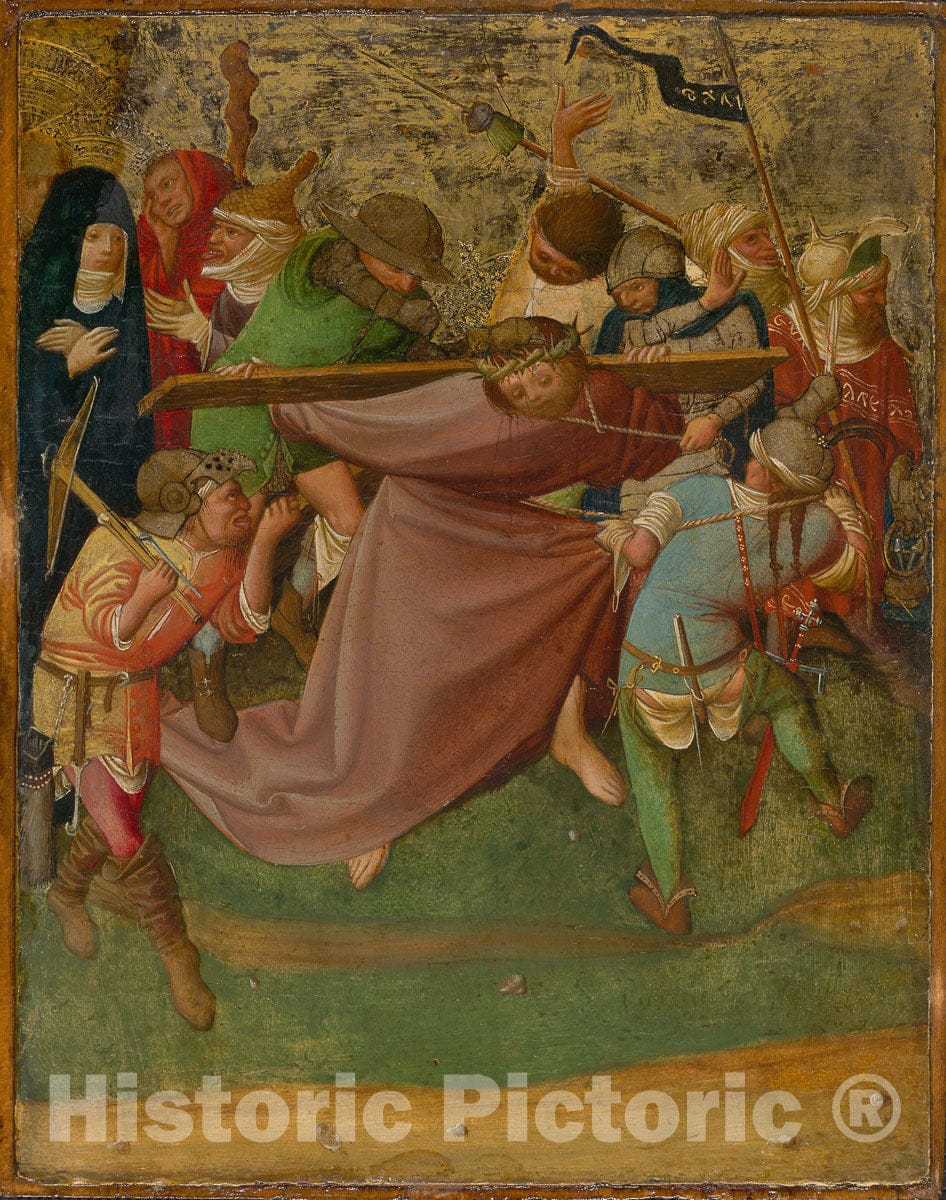 Art Print : Christ Carrying the Cross, Master of the Worcester Panel, c 1423, Vintage Wall Decor :
