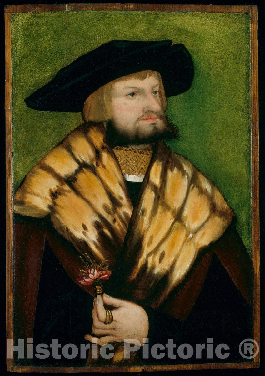 Art Print : Portrait of Leonhard Fuchs, Fuchs Leonhart, 1525, Vintage Wall Decor :