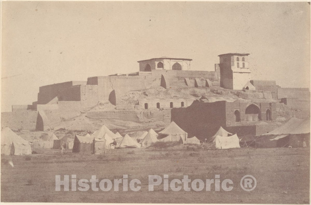 Photo Print : Possibly by Luigi Pesce - A Persian Citadel in The Environs of Sultaniye : Vintage Wall Art