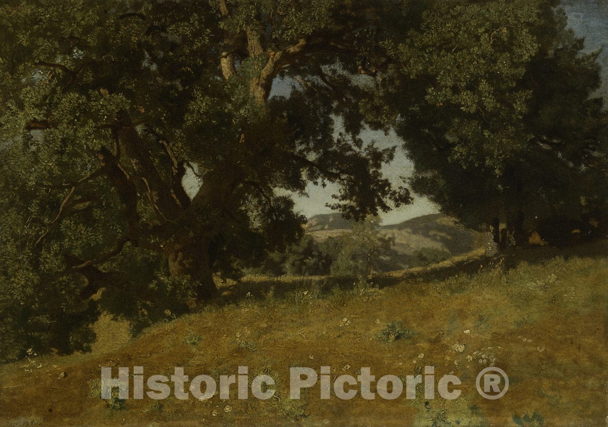 Art Print : Landscape, EugÃ¨ne Blery, c 1835, Vintage Wall Decor :