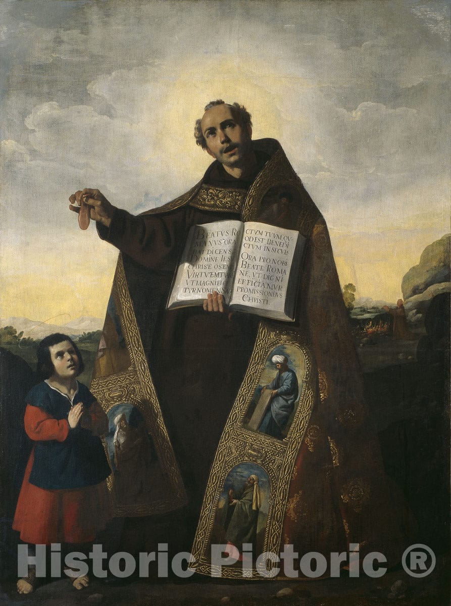 Art Print : Saint Romanus of Antioch and Saint Barulas, Francisco de ZurbarÃ¡n, 1638, Vintage Wall Decor :