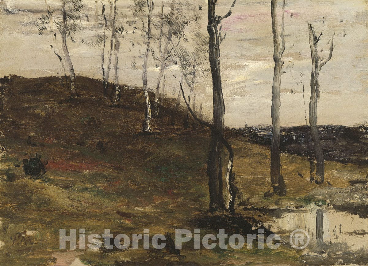 Art Print : Hillside with Trees, William Morris Hunt, c 1875, Vintage Wall Decor :