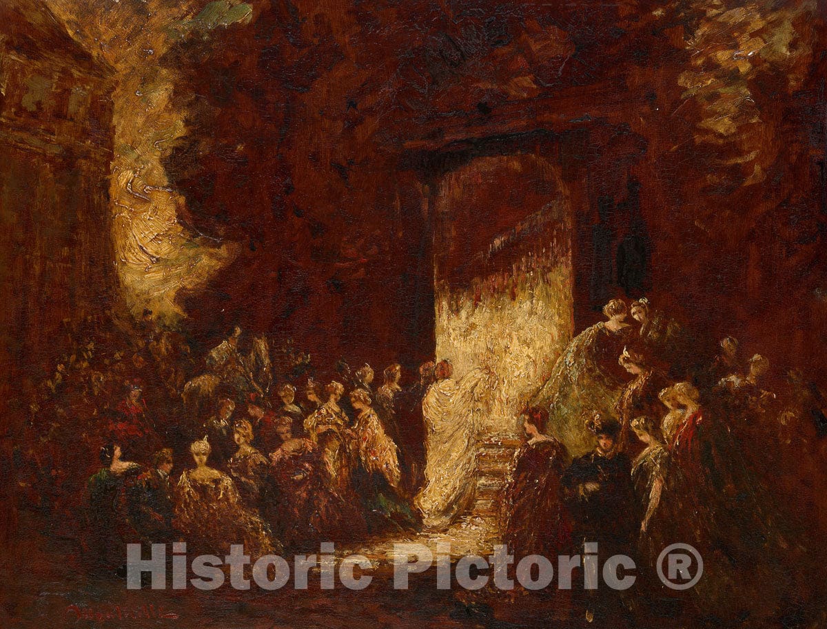 Art Print : FÃªte dAprÃ¨s-Midi, Adolphe Joseph Thomas Monticelli, c 1857, Vintage Wall Decor :