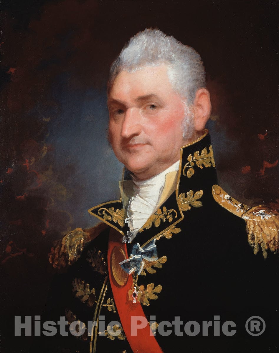 Art Print : Major-General Henry Dearborn, Gilbert Stuart, c 1812, Vintage Wall Decor :