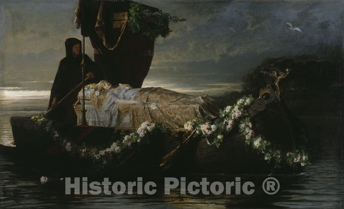 Art Print : Elaine, Toby Edward Rosenthal, 1874, Vintage Wall Decor :