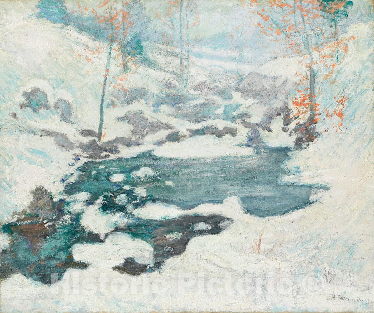 Art Print : Icebound, John Henry Twachtman, c 1889, Vintage Wall Decor :