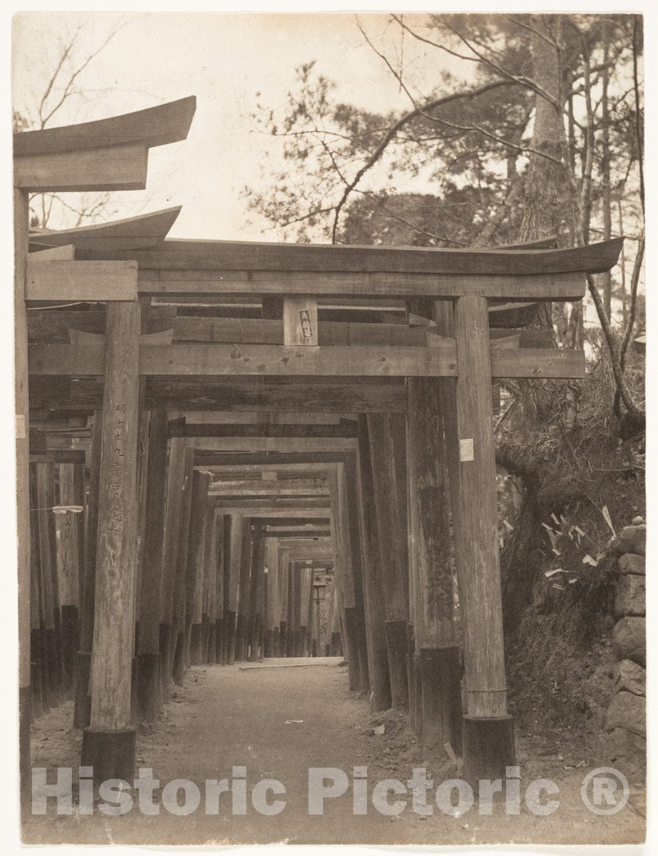 Photo Print : Adolf de Meyer - Fushimi Inari Taisha, Kyoto, Japan : Vintage Wall Art