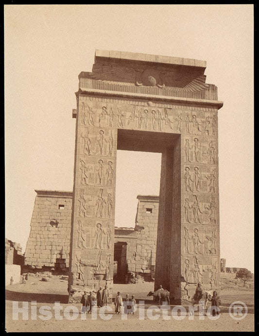 Photo Print : Karnak. Pylone de Ptolomee : Vintage Wall Art